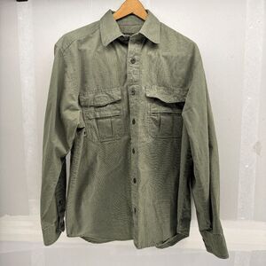 Vintage Mens Eddie Bauer Canvas Waffle Weave Button Down Outdoor Gorpcore Size M